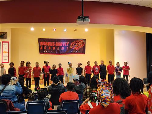 Students singing