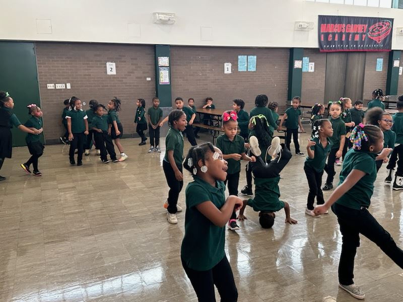  Students dancing