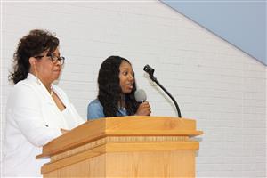 female Intern speaking 