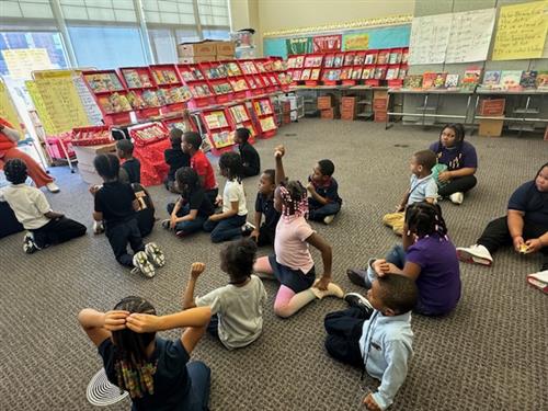 children sitting on the floor