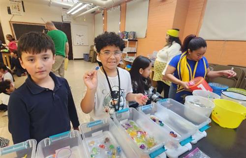  Students shopping at the PBIS Store 