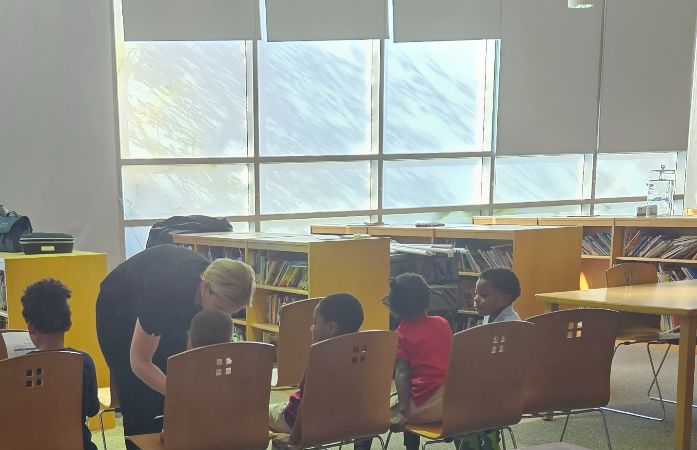 Students waiting their turn to see the Dentist.