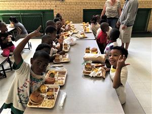 Enjoying our lunch time on Fun Day 