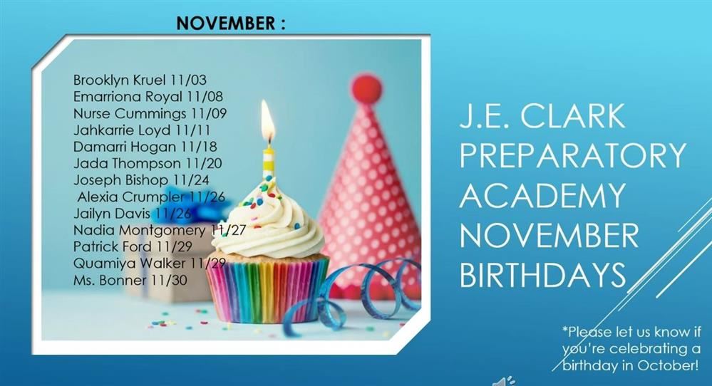  November Birthdays
