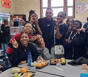 Hil Harper and Clark Students