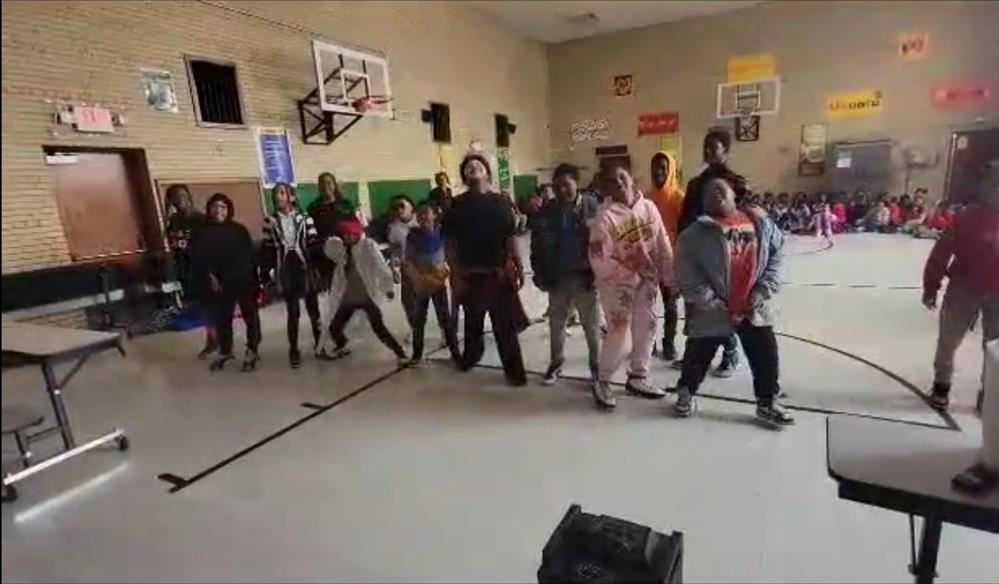  Clark students showing their best "Thriller" moves